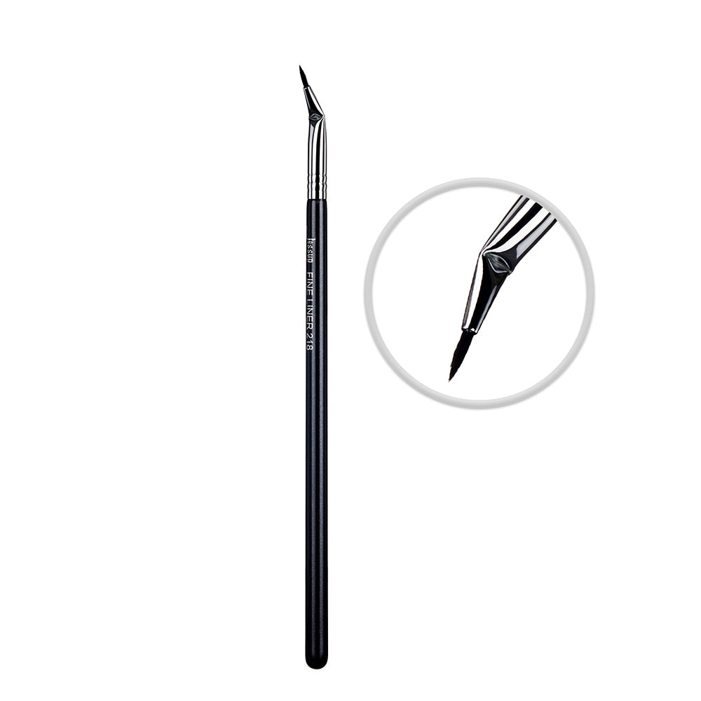 Jessup Eyeliner Brush Set, Professional Eye Liner Makeup Brushes 11pcs, Angled Flat Definer Ultra Fine Bent Pencil Point Eyeliner Brushes for