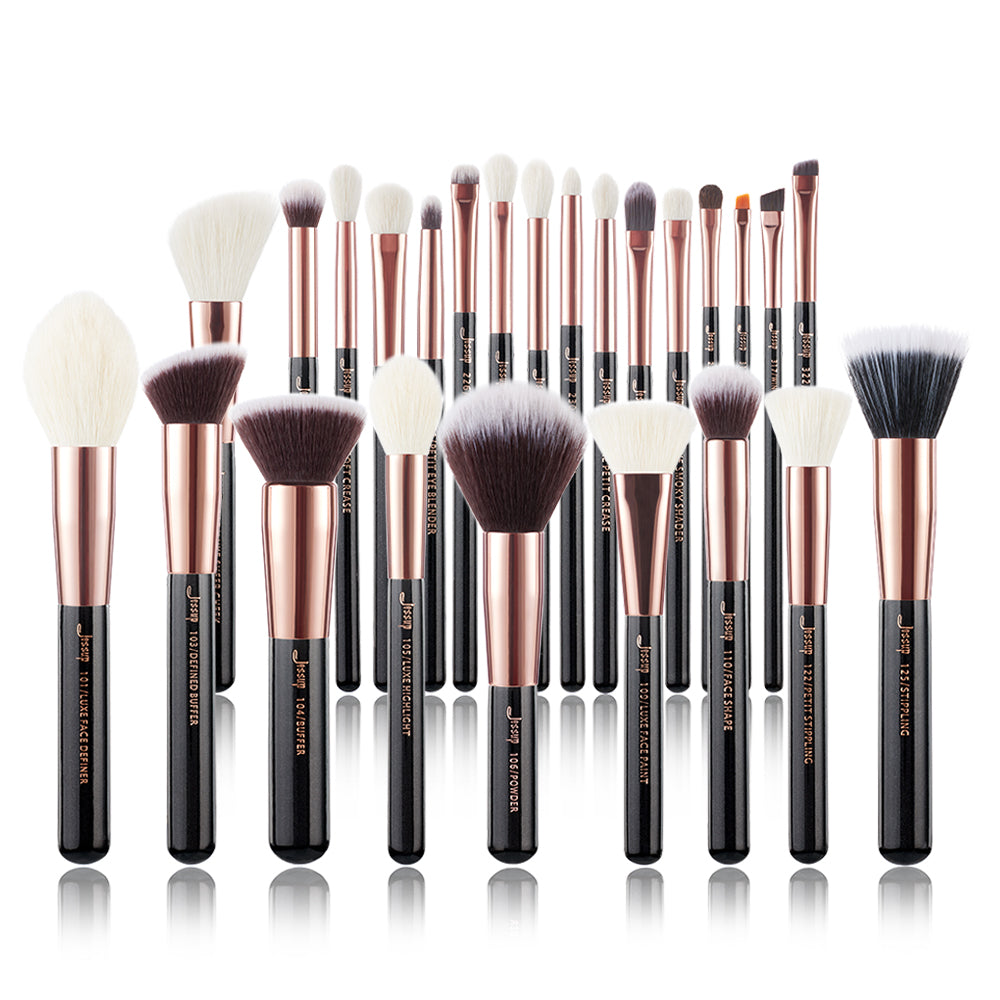  Jessup Eye Makeup Brushes Set Professional 15pcs with Eyeshadow  Blending Concealer Eyebrow Eyliner Brush (Pearl Black/Silver) : Beauty &  Personal Care