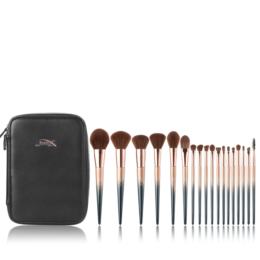 Gift Set Luxury 18 Pcs Brush Kit with Black Bag T264+CB006