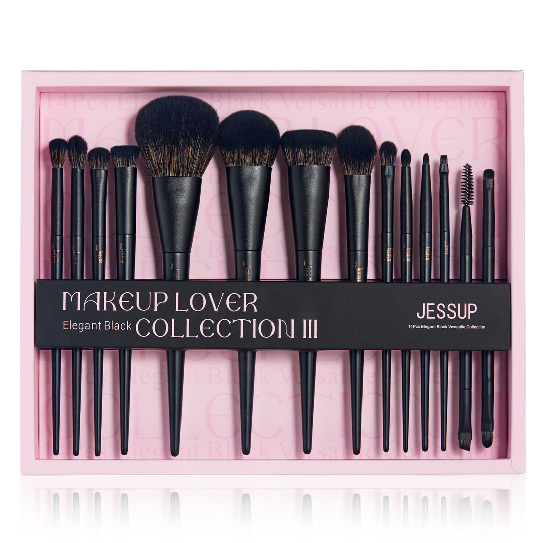 Matte Black Versatile Brush Set Collection 14pcs T336