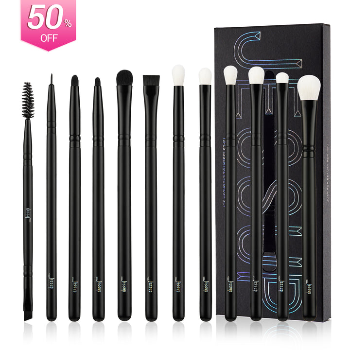 Essential Eye Brush Gift Set Natural and Synthetic 12 Pcs T322